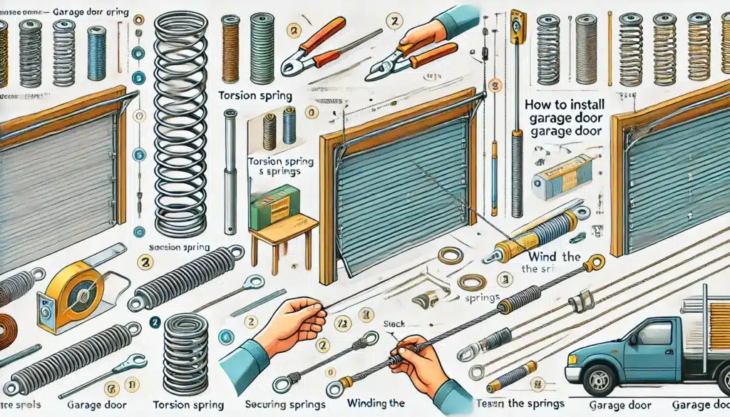 how to install garage door springs and cables