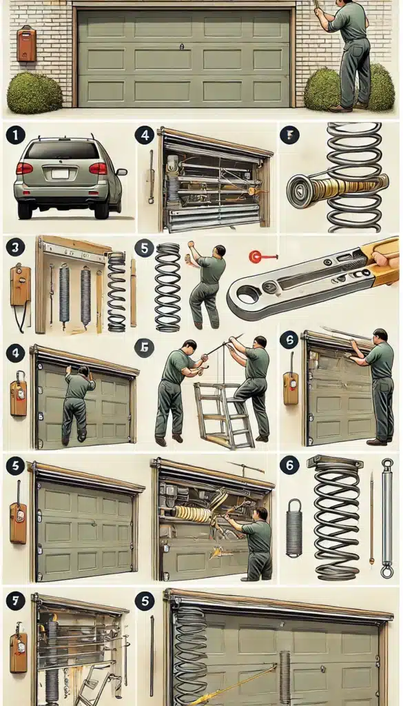 how to replace a spring on a garage door