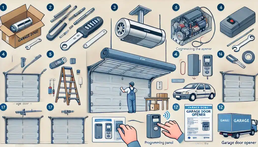 how to setup the garage door opener