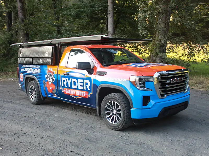 Garage Door Installation with Ryder Garage Door Service Vehicle
